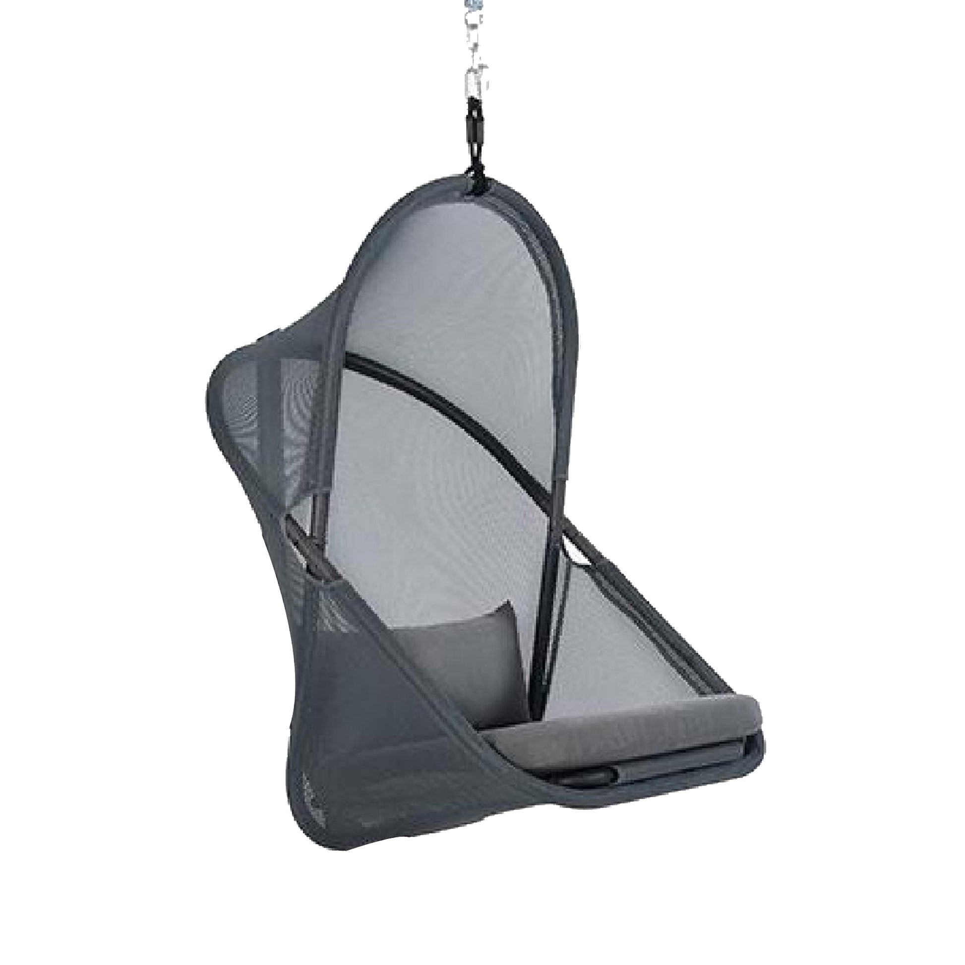 Benzara Patio Chairs Dark Gray Stationary Bar Stool Chair with Gray Solid Seat