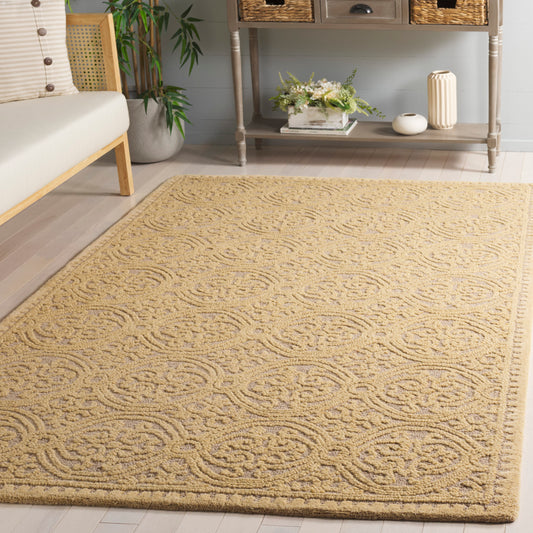 Safavieh Cambridge 8 x 10 (ft) Tufted Wool Light Gold/Dark Gold Rectangular Indoor Mid-Century Modern Professionally Clean Only Area rug