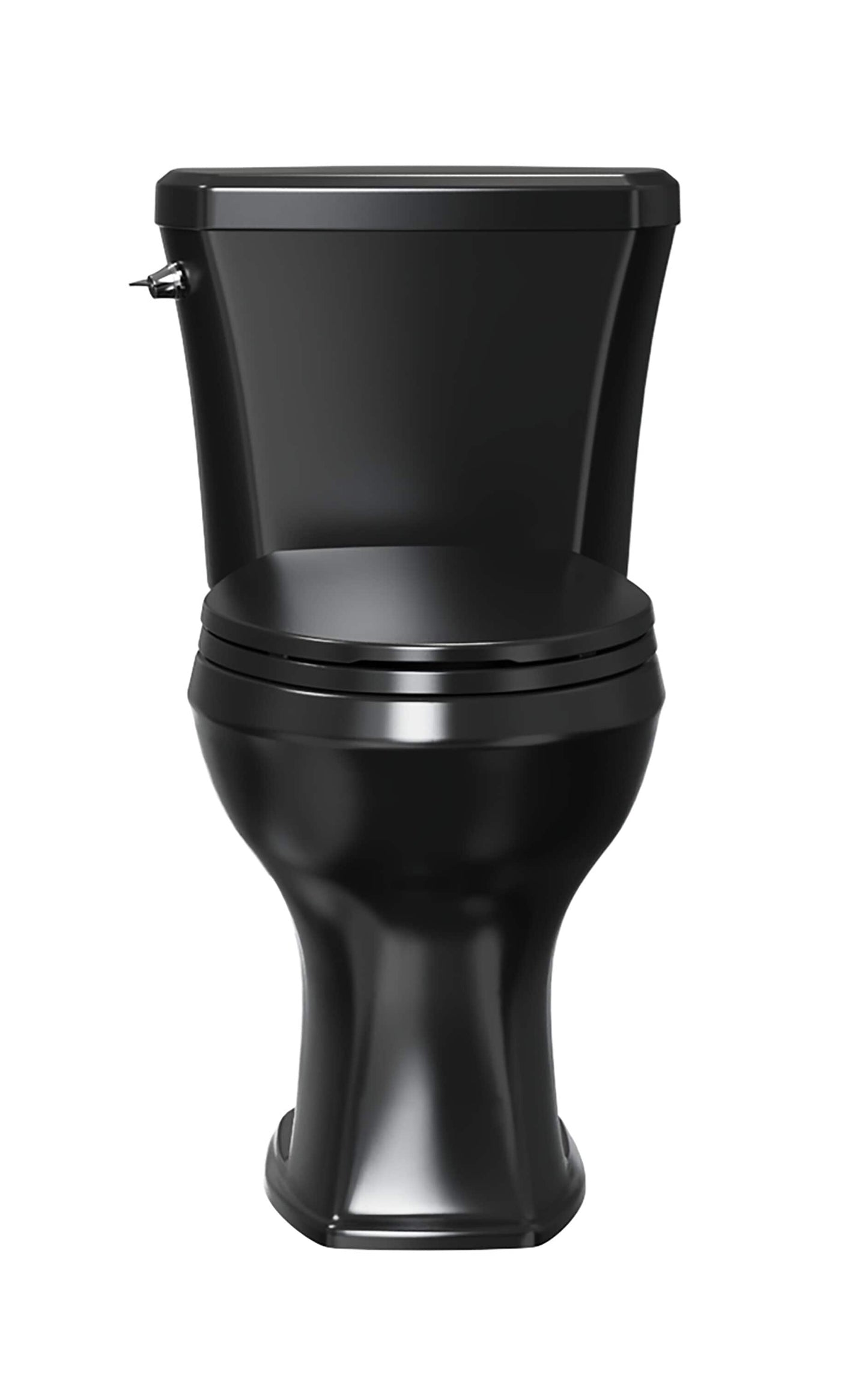 Project Source Danville Black Elongated Chair height 12-in Rough-In WaterSense 1.28 GPF 2-piece Toilet