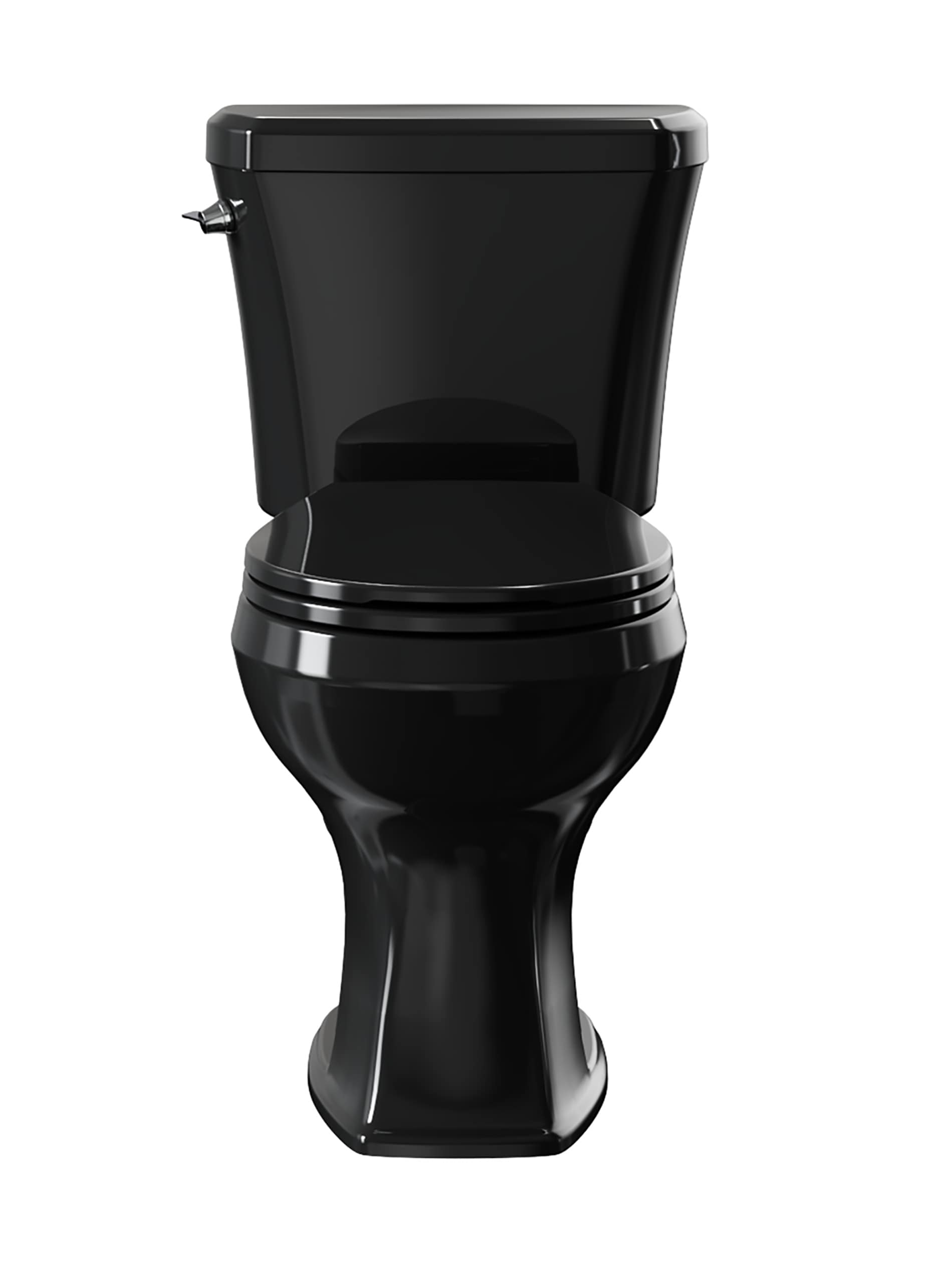 Project Source Danville Black Round Chair height 12-in Rough-In WaterSense 1.28 GPF 2-piece Toilet