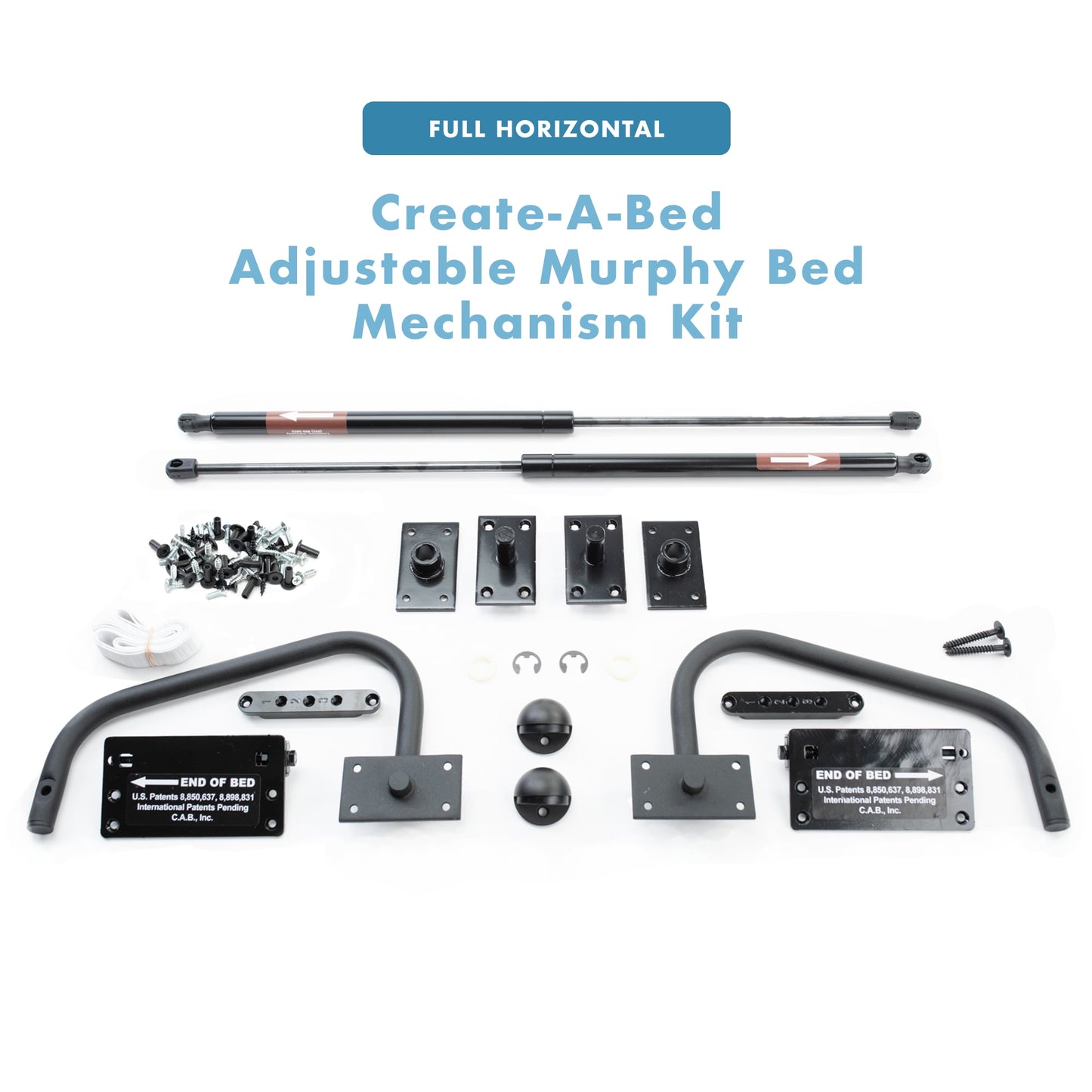 Create-A-Bed Create A Bed Premium Murphy Bed Mechanism Kit Horizontal Full