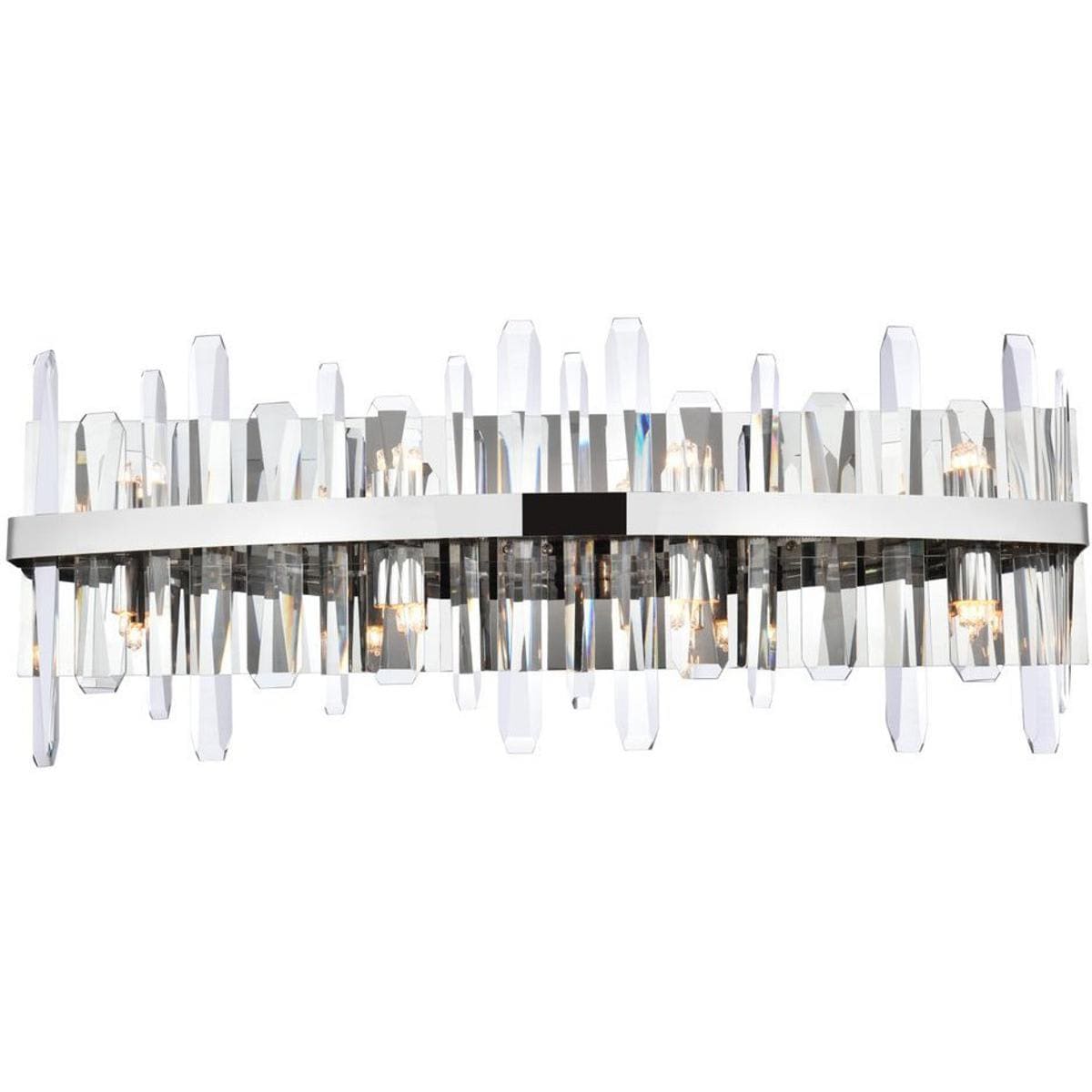 Elegant Lighting  2200W30C Serena 8 Light 30 inch Chrome Bath Sconce Wall Light