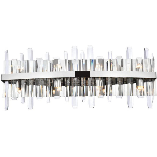 Elegant Lighting  2200W30C Serena 8 Light 30 inch Chrome Bath Sconce Wall Light