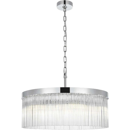 Elegant Lighting  1070D24C Harlow 6 Light 24 inch Chrome Chandelier Ceiling Light