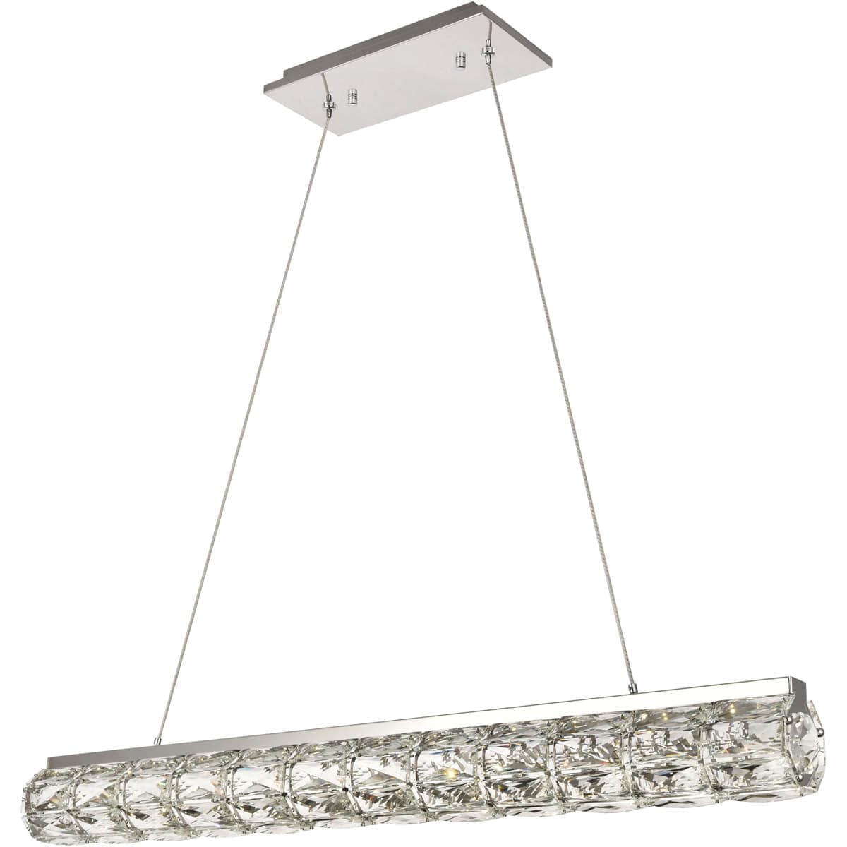 Elegant Lighting  3501D36C Valetta LED 37 inch Chrome Chandelier Ceiling Light