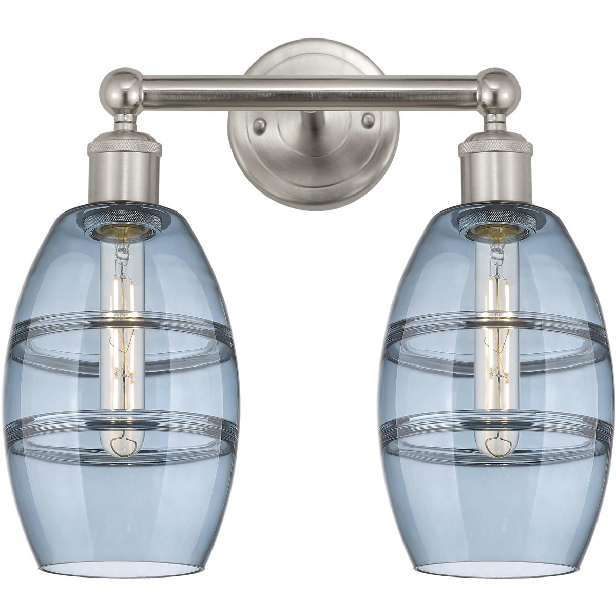 Innovations Lighting  616-2W-SN-G557-6BL Edison Vaz Bathroom Vanity Light Brushed Satin Nickel