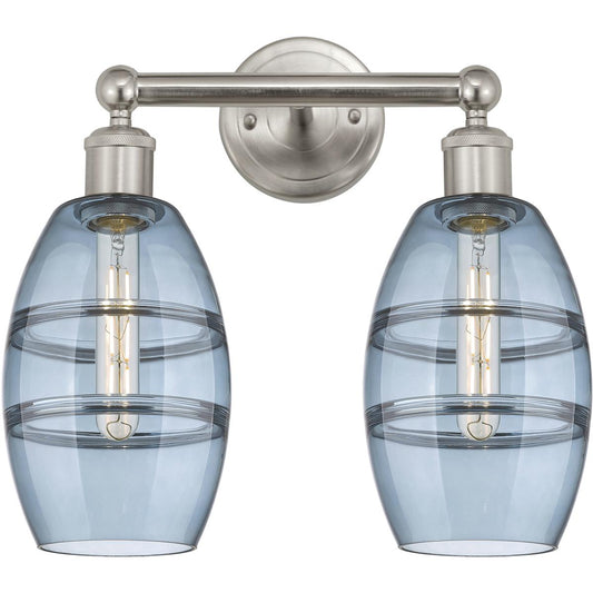 Innovations Lighting  616-2W-SN-G557-6BL Edison Vaz Bathroom Vanity Light Brushed Satin Nickel
