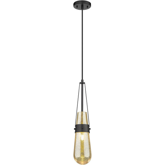 Innovations Lighting  452-1P-BK-G452-4ME Downtown Urban Milan Pendant Matte Black