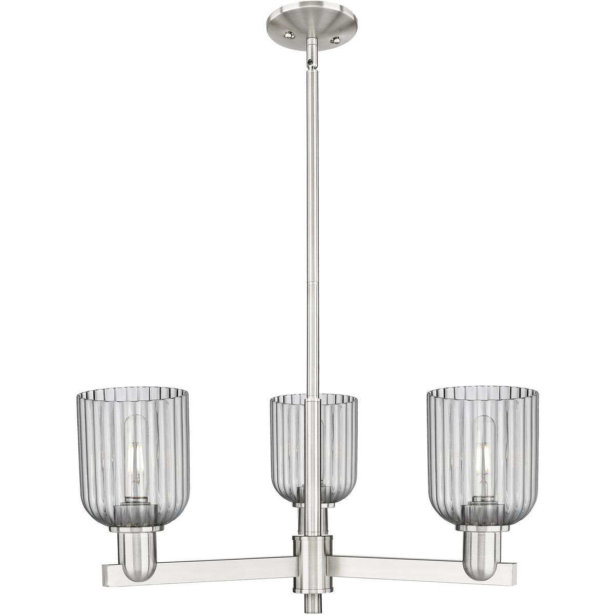 Innovations Lighting  716-3CR-SN-G559-5SM Bridal Veil Chandelier Satin Nickel