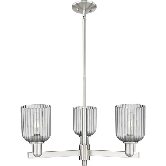 Innovations Lighting  716-3CR-SN-G559-5SM Bridal Veil Chandelier Satin Nickel