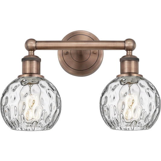 Innovations Lighting  616-2W-AC-G1215-6 Athens Water Glass Bathroom Vanity Light Antique Copper