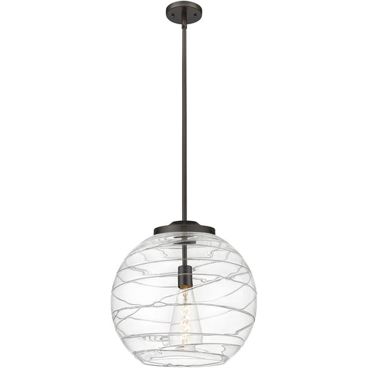 Innovations Lighting  221-1S-OB-G1213-16-BB-95-LED Ballston Athens Deco Swirl Pendant