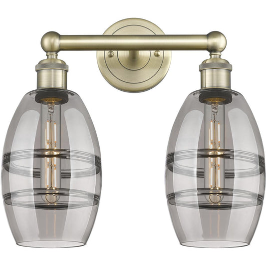 Innovations Lighting  616-2W-AB-G557-6SM Edison Vaz Bathroom Vanity Light Antique Brass