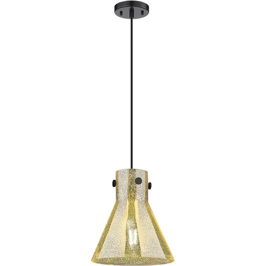 Innovations Lighting  410-1PM-BK-G411-10ME Downtown Urban Newton Cone Pendant Matte Black