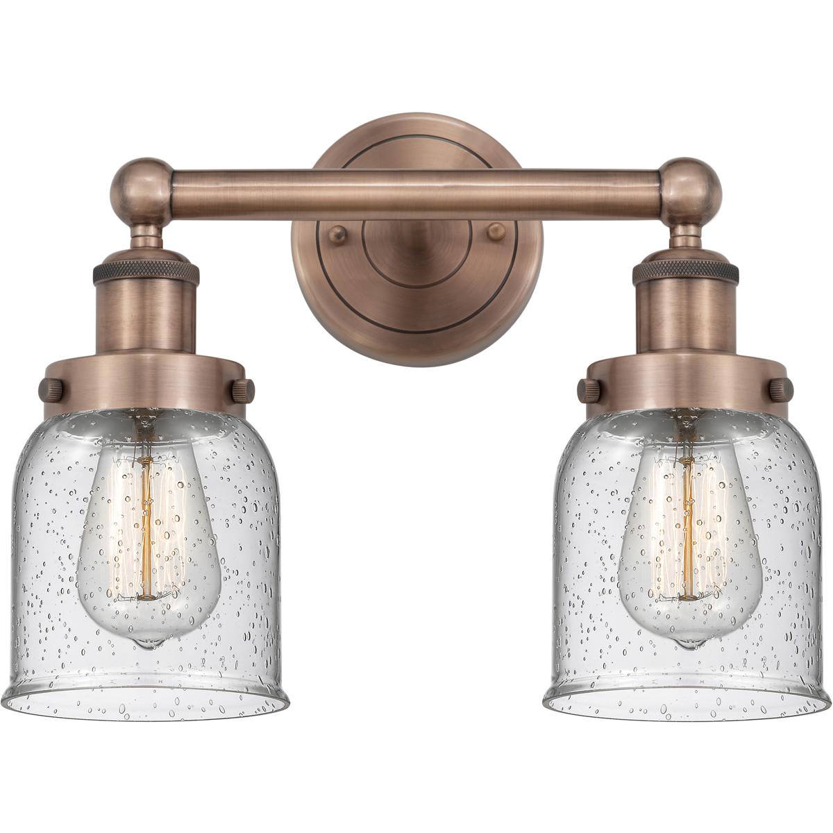 Innovations Lighting  616-2W-AC-G54 Bell Bathroom Vanity Light Antique Copper