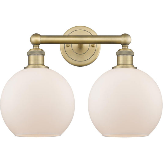 Innovations Lighting  616-2W-BB-G121-8 Athens Bathroom Vanity Light Brushed Brass