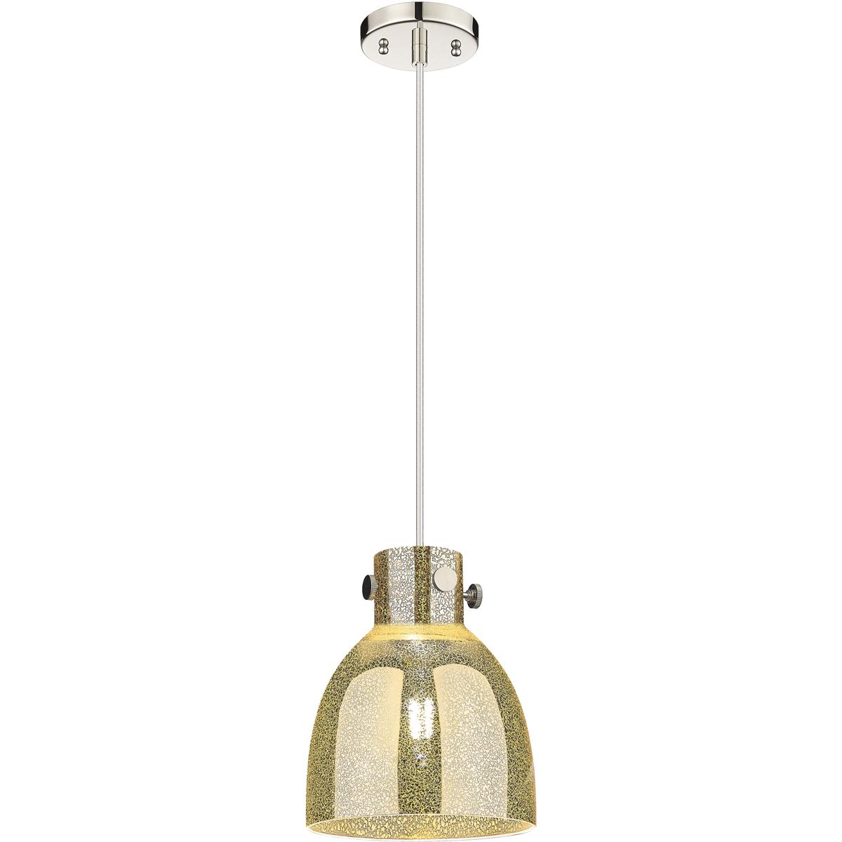 Innovations Lighting  410-1PS-PN-G412-8ME Downtown Urban Newton Bell Pendant Polished Nickel