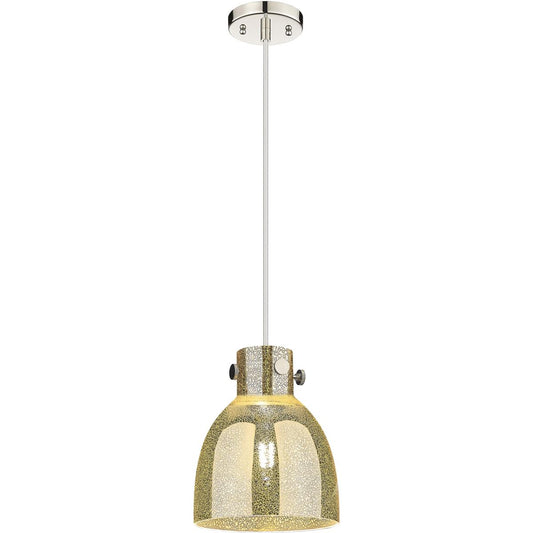 Innovations Lighting  410-1PS-PN-G412-8ME Downtown Urban Newton Bell Pendant Polished Nickel