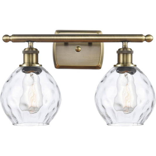 Innovations Lighting  516-2W-AB-G362 Ballston Small Waverly Bathroom Vanity Light Antique Brass