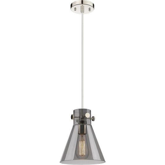 Innovations Lighting  410-1PS-PN-G411-8SM Downtown Urban Newton Cone Pendant Polished Nickel