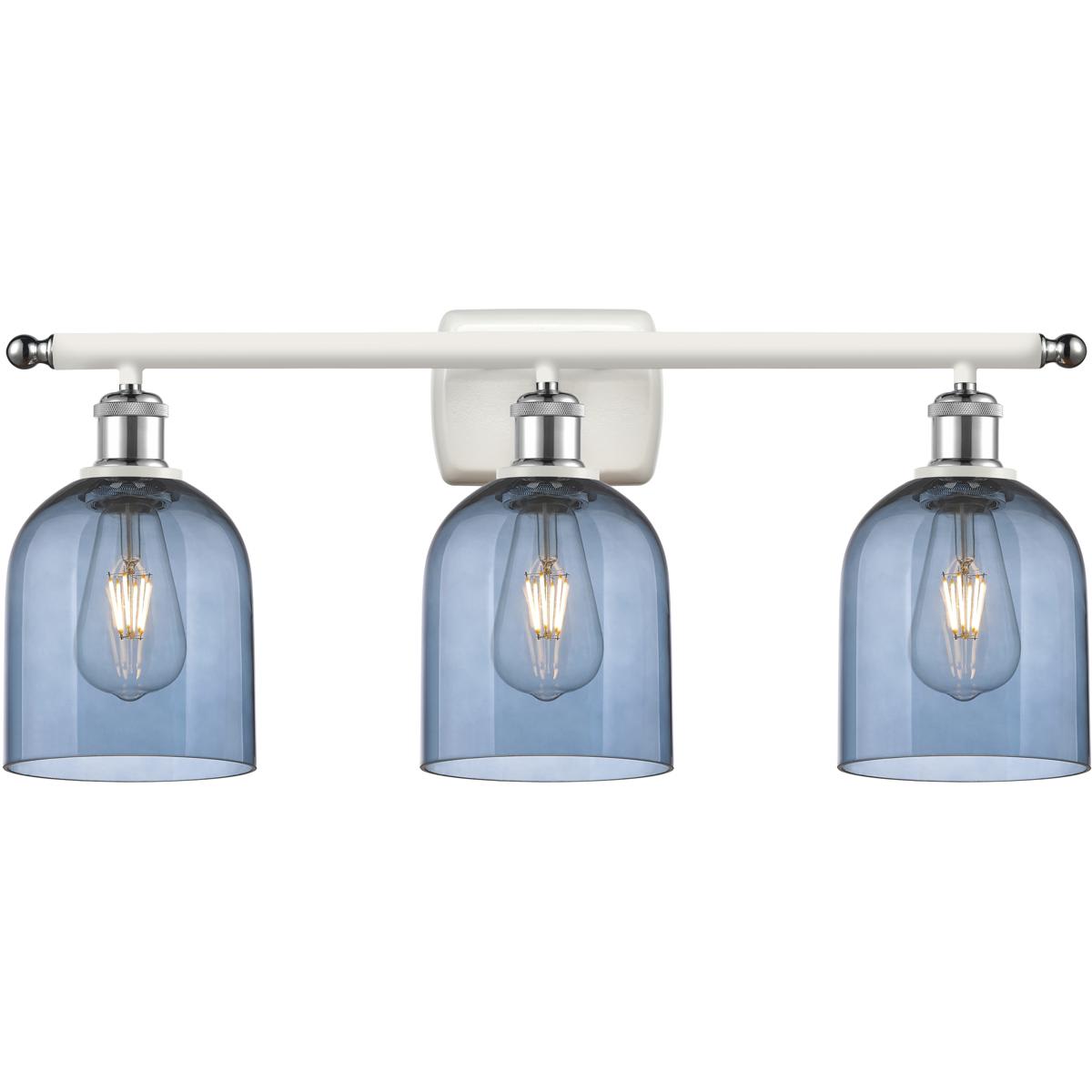 Innovations Lighting  516-3W-WPC-G558-6BL Ballston Bella Bathroom Vanity Light White Polished Chrome