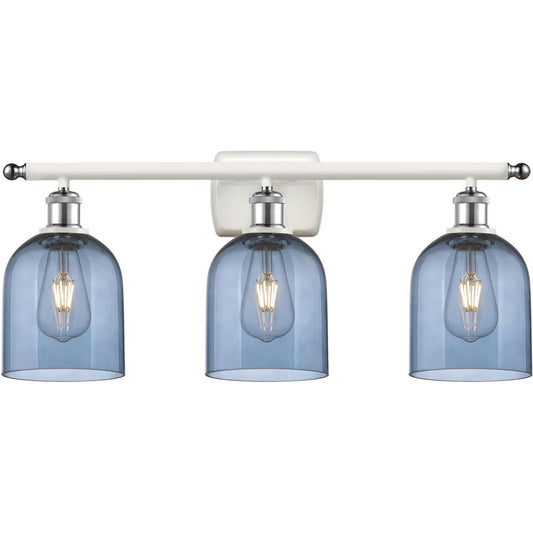 Innovations Lighting  516-3W-WPC-G558-6BL Ballston Bella Bathroom Vanity Light White Polished Chrome