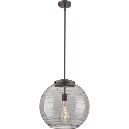Innovations Lighting  221-1S-OB-G1213-16SM Ballston Athens Deco Swirl Pendant Oil Rubbed Bronze