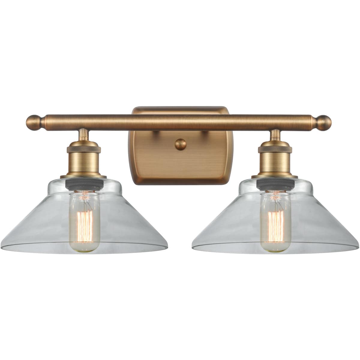 Innovations Lighting  516-2W-BB-G132 Ballston Orwell Bathroom Vanity Light Brushed Brass