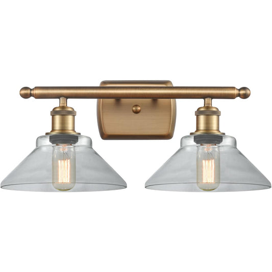 Innovations Lighting  516-2W-BB-G132 Ballston Orwell Bathroom Vanity Light Brushed Brass