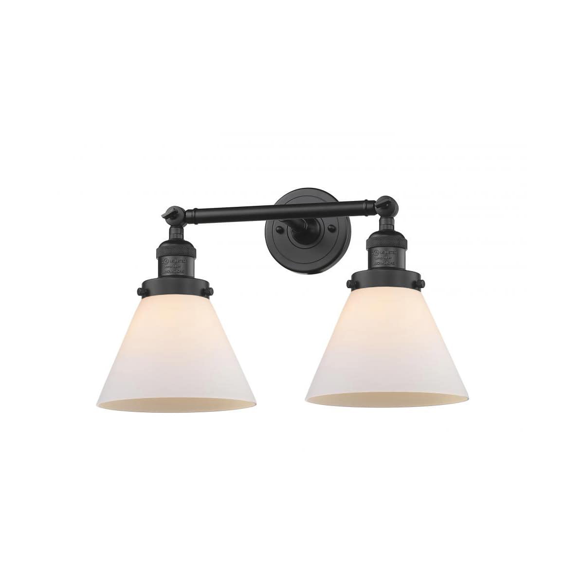 Innovations Lighting  208-BK-G41 Franklin Restoration Large Cone Bathroom Vanity Light Matte Black