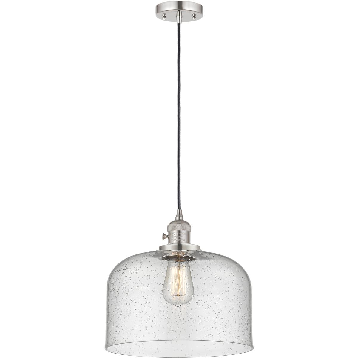 Innovations Lighting  201CSW-PN-G74-L-LED Franklin Restoration Bell Mini Pendant Polished Nickel