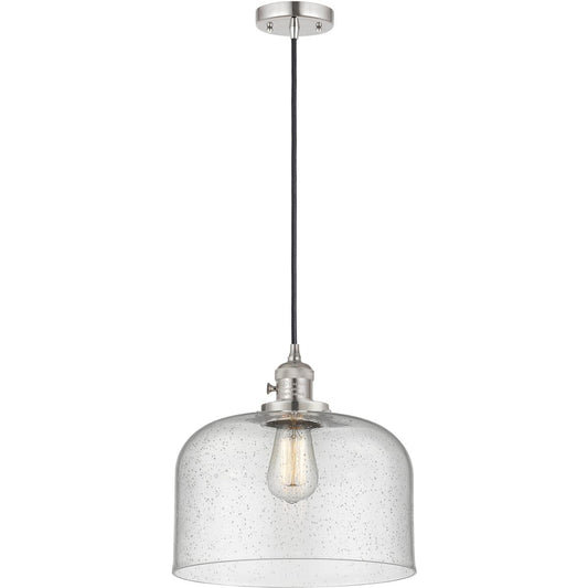 Innovations Lighting  201CSW-PN-G74-L-LED Franklin Restoration Bell Mini Pendant Polished Nickel