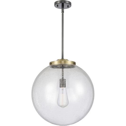 Innovations Lighting  221-1S-BAB-G204-16 Franklin Restoration Beacon Pendant Black Antique Brass