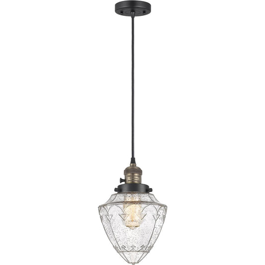 Innovations Lighting  201CSW-BAB-G664-7 Franklin Restoration Bullet Mini Pendant Black Antique Brass