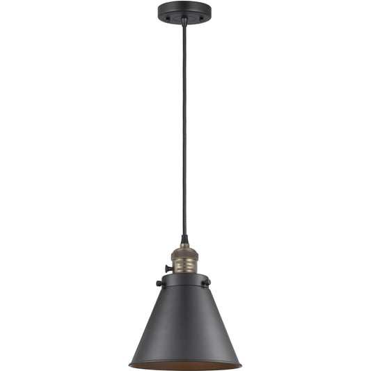 Innovations Lighting  201CSW-BAB-M13-BK-LED Franklin Restoration Appalachian Mini Pendant
