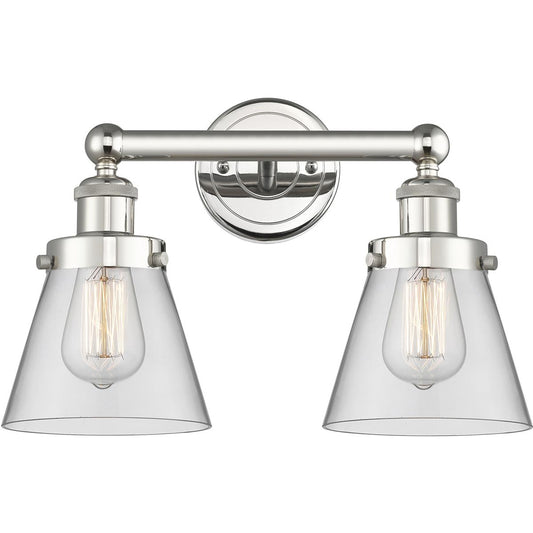 Innovations Lighting  616-2W-PN-G62 Cone Bathroom Vanity Light Polished Nickel