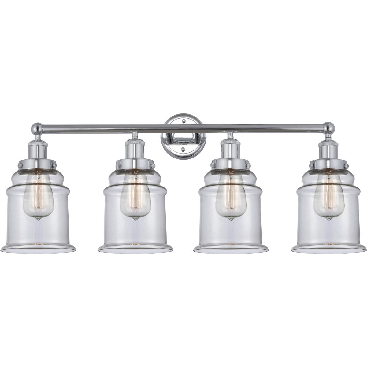 Innovations Lighting  616-4W-PC-G182 Edison Canton Bathroom Vanity Light Polished Chrome