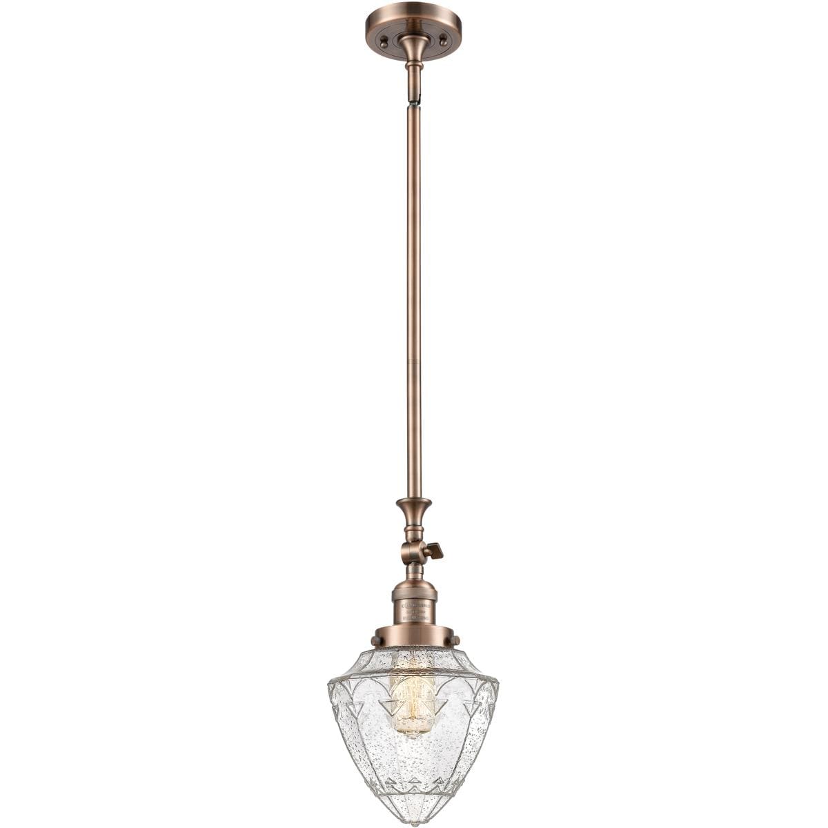 Innovations Lighting  206-AC-G664-7 Franklin Restoration Bullet Mini Pendant Antique Copper