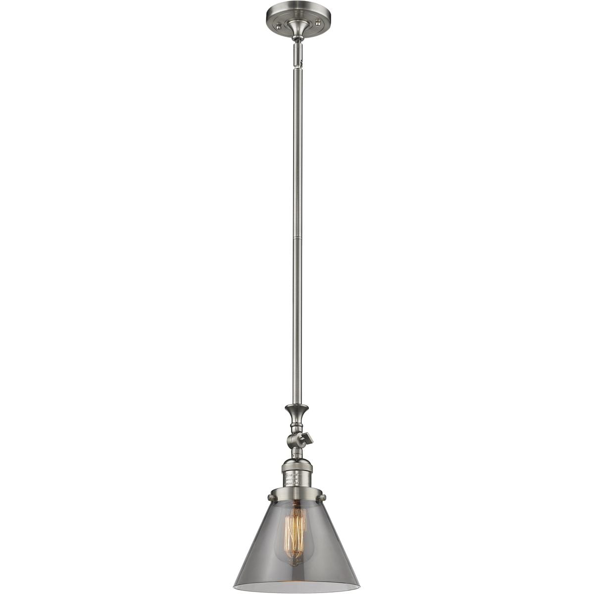 Innovations Lighting  206-SN-G43-LED Franklin Restoration Cone Mini Pendant Brushed Satin Nickel