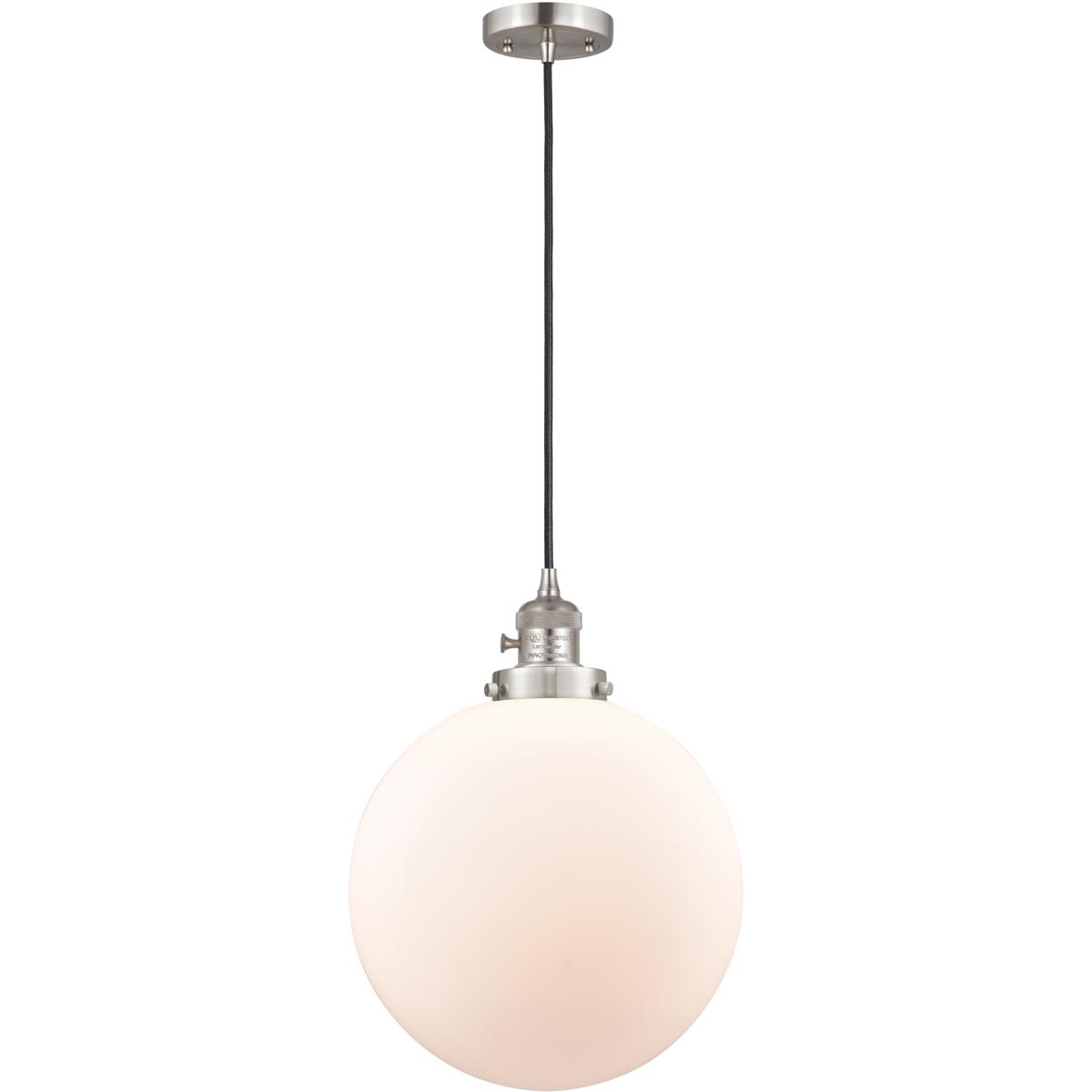 Innovations Lighting  201CSW-SN-G201-12 Franklin Restoration Beacon Mini Pendant Brushed Satin Nickel