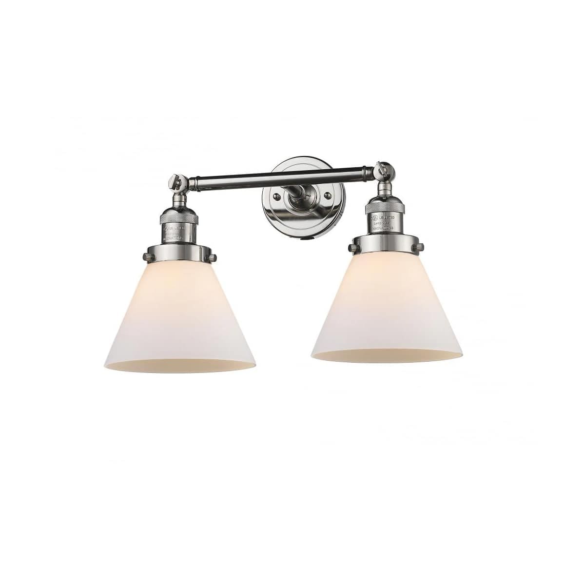 Innovations Lighting  208-PN-G41 Franklin Restoration Large Cone Bathroom Vanity Light