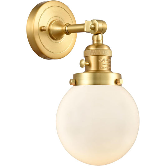 Innovations Lighting  203SW-SG-G201-6 Franklin Restoration Beacon Wall Sconce Satin Gold