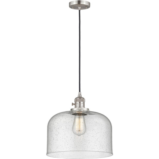 Innovations Lighting  201CSW-SN-G74-L-LED Franklin Restoration Bell Mini Pendant Brushed Satin Nickel