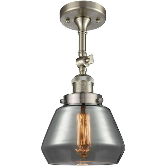 Innovations Lighting  201F-SN-G173 Franklin Restoration Fulton Semi-Flush Mount Brushed Satin Nickel