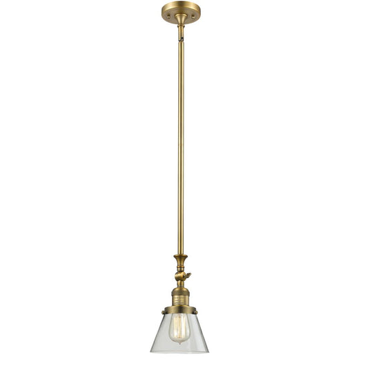 Innovations Lighting  206-BB-G62-LED Franklin Restoration Cone Mini Pendant Brushed Brass