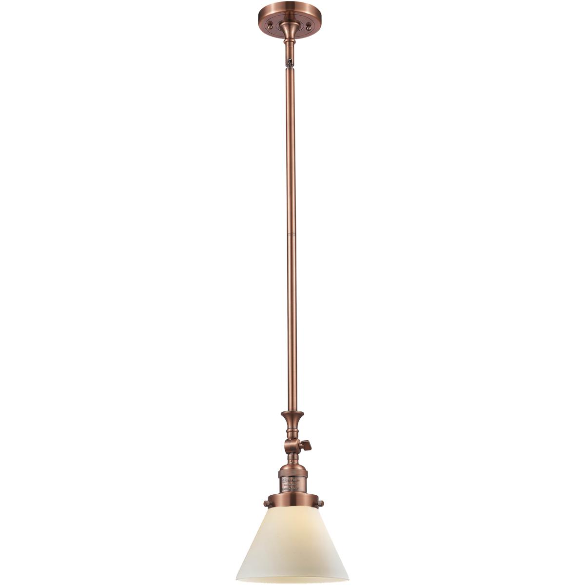 Innovations Lighting  206-AC-G41-LED Franklin Restoration Cone Mini Pendant Antique Copper