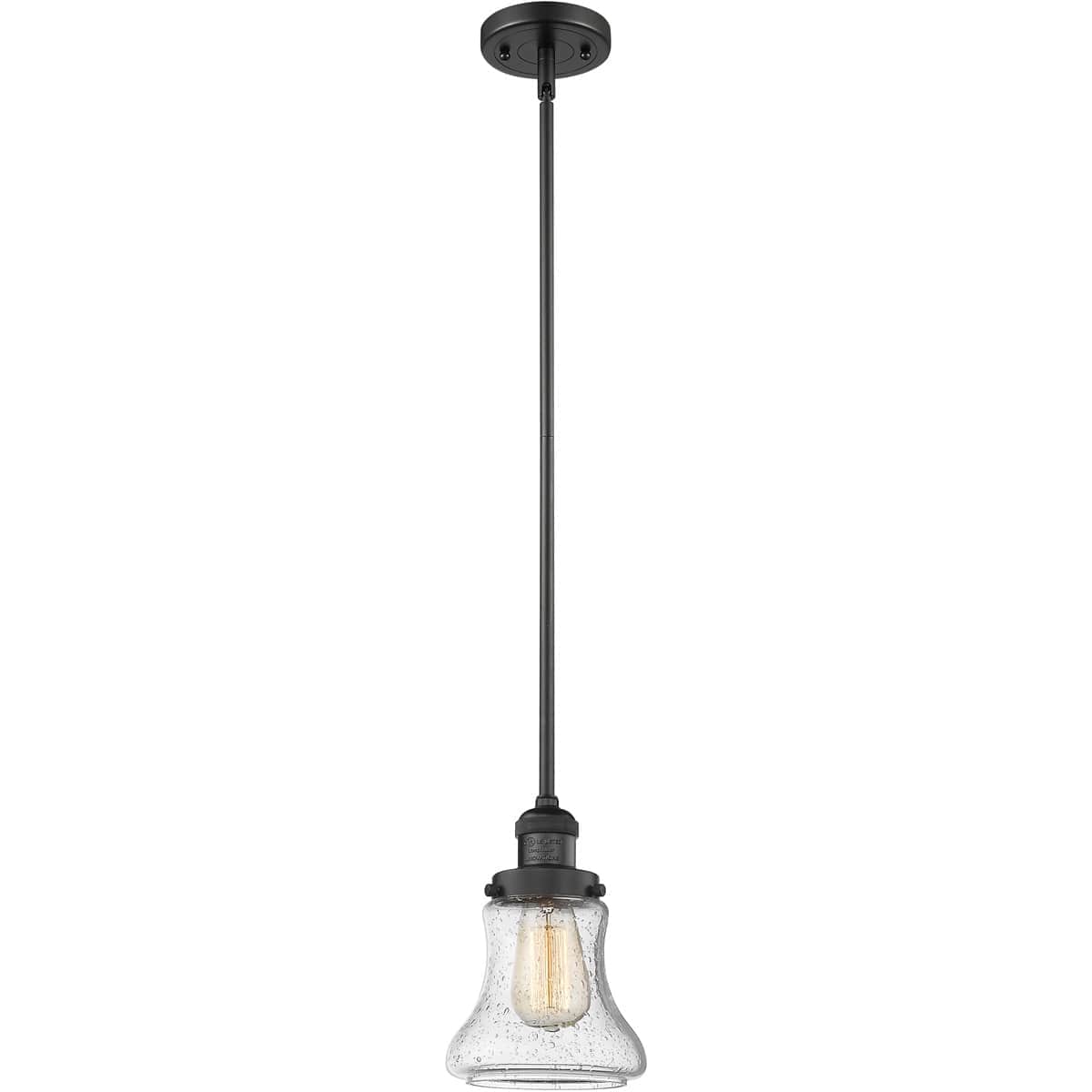 Innovations Lighting  201S-BK-G194-LED Franklin Restoration Bellmont Mini Pendant Matte Black