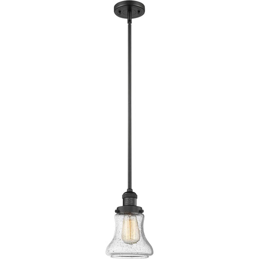 Innovations Lighting  201S-BK-G194-LED Franklin Restoration Bellmont Mini Pendant Matte Black