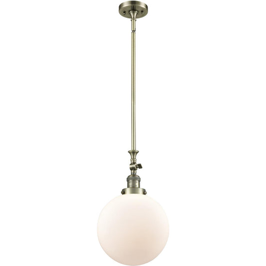 Innovations Lighting  206-AB-G201-10 Franklin Restoration Beacon Mini Pendant Antique Brass