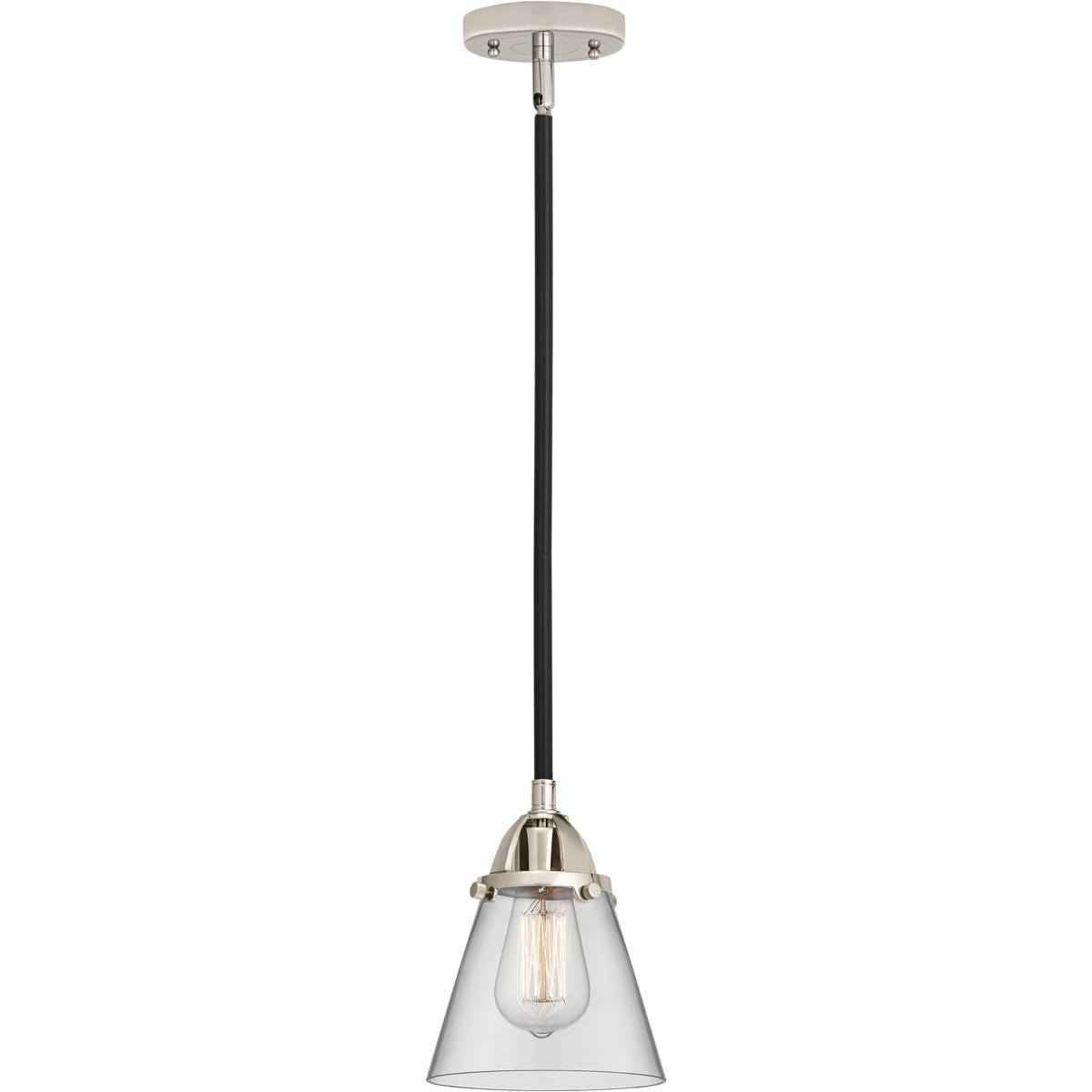 Innovations Lighting  288-1S-BPN-G62-LED Nouveau 2 Cone Mini Pendant Black Polished Nickel